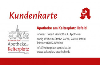 Apotheke am Kelterplatz Ilsfeld Kundenkarte